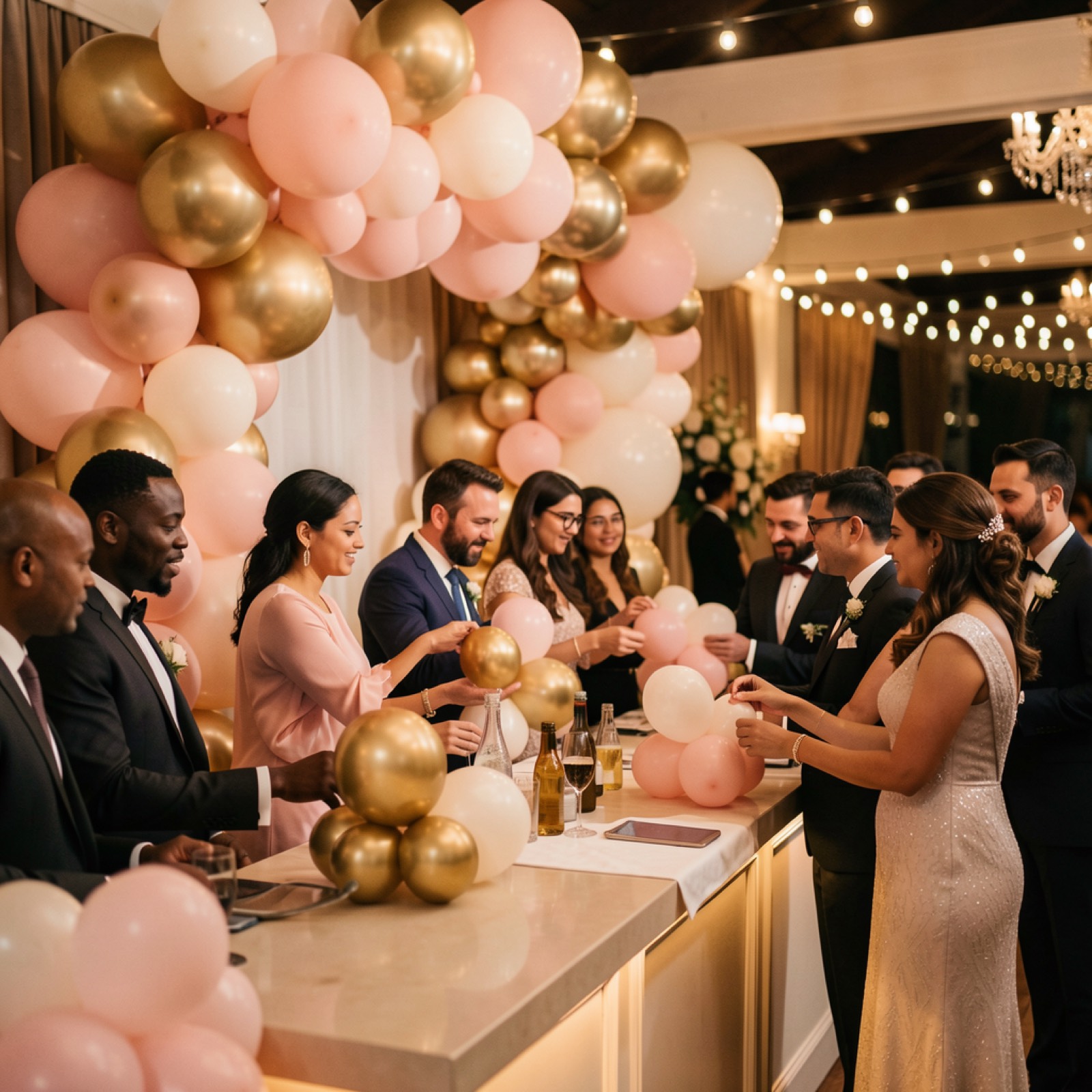 Balloon Bar at a wedding